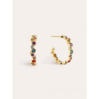 Pendientes Aro Bubbles Baño Oro de Singularu