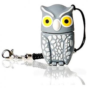 Memoria USB 16GB Tech One Tech Búho Plumi en Gris