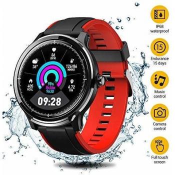 SmartWatch,Reloj Inteligente Impermeable IP68,Bluetooth Relojes Deportivos Pantalla táctil completa para monitor deportivo para dormir,Pulsera Actividad Inteligente Hombre Mujer para iOS y Android