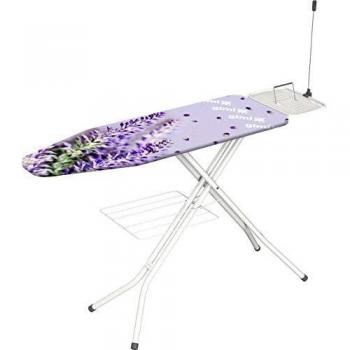 Mesa de planchar Gimi Golden de acero, 126x45 cm, con soporte para caldera y cierre antiribaltamiento