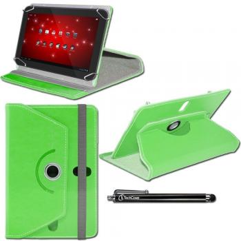 iTechCover® Verde Universal Serie Ángulo Múltiples Executive Folio Funda Carcasa Wallet Case Cover Apto Para Asus ZenPad 8 Z380CA Tablet + Lápiz Óptico