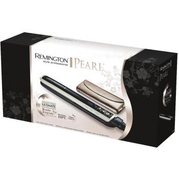Remington S9500 Pearl Plancha de Pelo con Revestimiento de Cerámica Avanzada, Control Digital de Temperatura 150 - 235 °C, Negro/Blanco