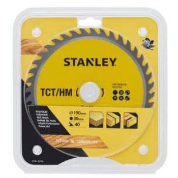 Hoja de sierra TCT Stanley ø 190x30 mm, 40 dientes positivos ATB