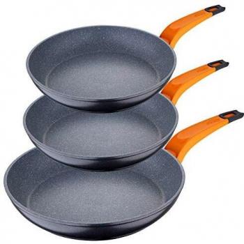 San Ignacio 20, 24 Y 28 Lava Set de sartenes 20/24/28 cms, aluminio forjado, Inducción, Multicolor