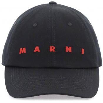 Marni Embroidered Logo Baseball Cap - Black - Size S