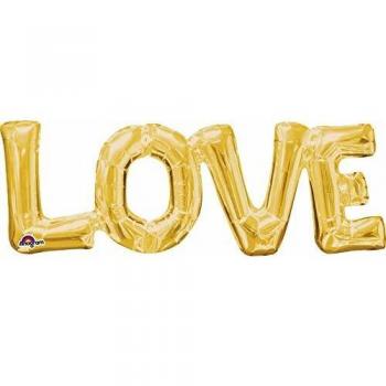 amscan 3376701 - Globo de Papel de Aluminio con Mensaje Love