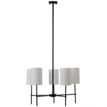 Lámpara de Techo BB Home 64 x 64 x 38 cm Negro Metal Blanco Ø 18 cm