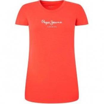Camiseta de Mujer Pepe Jeans New Virginia Roja con Detalle de Logo