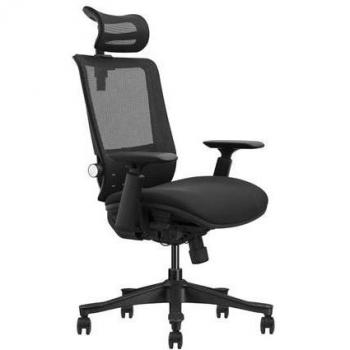 Cromad Silla de Oficina Senior SE1100 - Ajuste Total al Cuerpo - Reposacabezas Cervical Regulable - Respaldo Ajustable - Reposabrazos Ajustable 3D