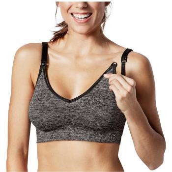 Medela  Body Silk Seamless Yoga Bra - Sujetador Mujer, color gris
