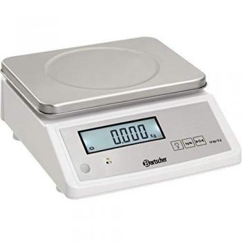 Balanza de cocina electrónica Bartscher 15 kg, precisión 5 g, color gris