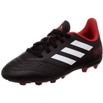 adidas Kids’ Predator 18.4 FxG Footbal Shoes Black Cblack/Ftwwht/Red, 3 UK