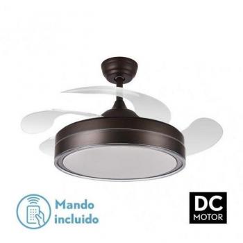 Ventilador de Techo FABRILAMP DC Criador 72W 6117lm Marrón 3 Aspas Desplegable 3000-4000-6000K Remoto