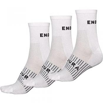Endura Coolmax Race Cycling Socks - 3-Pack - White - L/XL