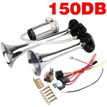 Claxon con forma de doble corneta, de la marca Yida, para camiones, trenes, barcos o coches