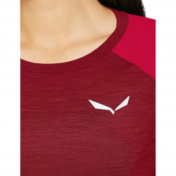 SALEWA pedroc Hybrid W L/S té Camisetas, Mujer, PEDROC Hybrid W L/S tee, Rose Red