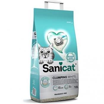 SANICAT - Arena Aglomerante Blanca Sin Perfume (3x10L)
