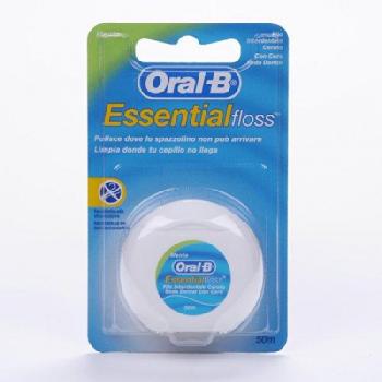 Oral-B Essential Floss Fluoride Waxed Dental Floss Mint 50m