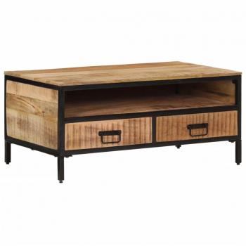 Mesa de centro de madera maciza de mango rugosa 90x50x30 cm vidaXL Mesita de Salón o Comedor o Auxiliar Mesa de Café Meuble Salón
