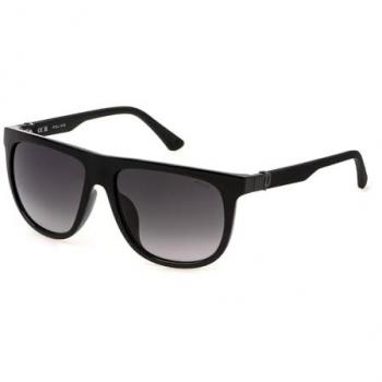 Police Lite 5 Sunglasses - Total Shiny Black with Smoke Gradient Lenses (CAT3)