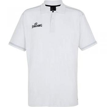 Spalding Polo Shirt White XXXL Camiseta, Unisex Adulto, Blanco, 3XL