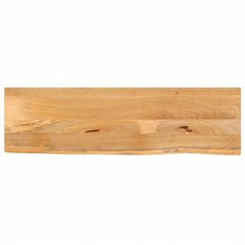Tablero de mesa borde natural en madera maciza de mango 120x20x3,8 cm