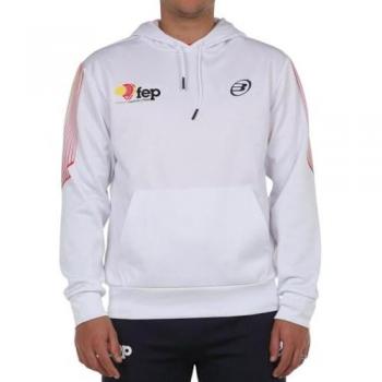 Sudadera Bullpadel Enrio Blanca con Capucha, Material Transpirable, Diseño Moderno, Ideal para Entrenamiento y Ocio