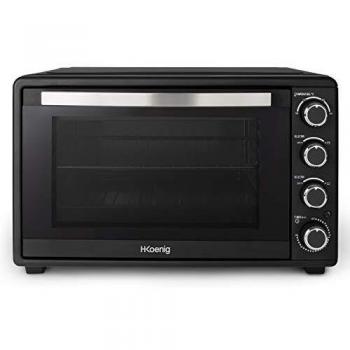 H.Koenig FO45 Horno Electrico Sobremesa, Horno Encimera, Capacidad de 45 Litros, 2000 W, Iluminación Interior y Función Convección, Temperatura hasta 230ºC, Tiempo hasta 60 Mins, Termostato