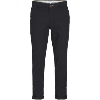 Jack & Jones Slim Fit Chino Pants with Belt Loops 'Marco' - Black - Size 34/34