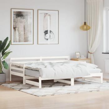 Sofá Cama Nido de Madera Maciza de Pino Blanco 90x190 cm Vidaxl