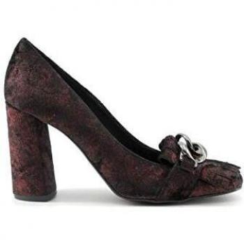 Iridescent Red Fringe Chain Pumps - Made in Italy, Size 7 US (EU37)