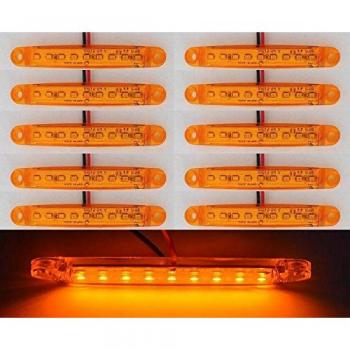 10x 24V 9LEDs naranja luces de posición laterales ámbar para camión LKW remolque camper volquete chasis