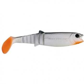 Savage Gear Vinilo Cannibal SHAD - 48 Pieces, White-Black, 33, 12.5