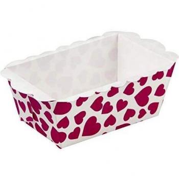 Zenker Mini Carton, moldes para repostería, Blanco/Rojo, 16x12cm, 8 Unidades