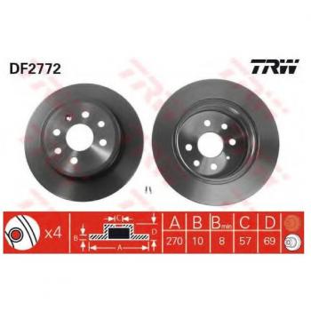TRW Automotive AfterMarket DF2772 Brake Disc