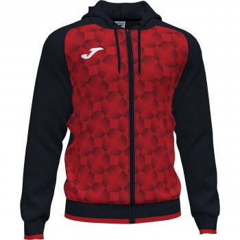 Chaqueta con capucha Joma Supernova III para hombre en color negro y rojo