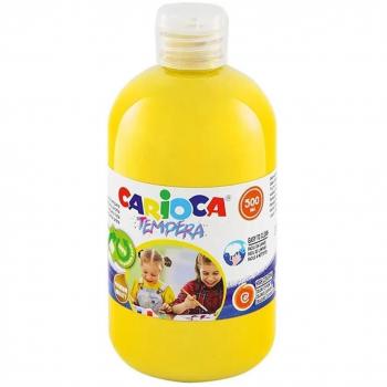 Boya Tempera Lavable 500ml Amarillo - Alta Opacidad, Fácil Mezcla, Aplicable en Materiales Porosos