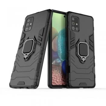 Funda Magnética Rígida Antigolpes para Samsung Galaxy A71 5G con Anillo Soporte y Tecnología de Absorción de Golpes