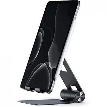 SATECHI R1 Soporte de Tablet Plegable Ángulos Múltiples - Compatible con 2019 iPad/2018 iPad Pro, iPhone 12, 11 Pro Max/11 Pro, XS MAX/XS/XR/X, 8 Plus/8, Samsung S10 Plus/S10