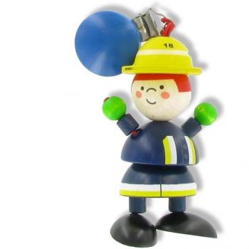 Hess 12768 - Cadena de madera de clip con estatuilla, diseño bombero Fred
