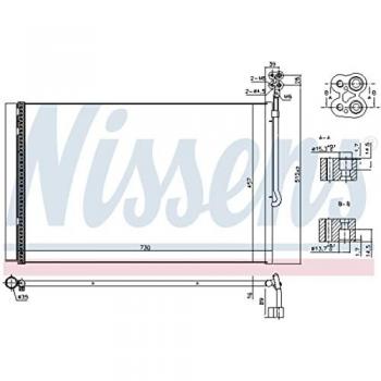 Condensador de aire acondicionado NISSENS 940415, compatible con sistemas de aire acondicionado, alta eficiencia, diseño optimizado para un mejor rendimiento térmico, construcción duradera y resistente a la corrosión