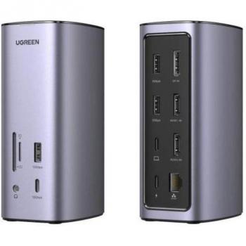 Ugreen Adaptador USB-C Docking Station 13 en 1 Plata