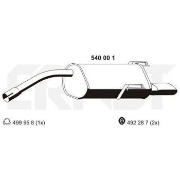 Silenciador trasero ERNST 540001 para ALFA ROMEO 156 Berline y 156 Sportwagon