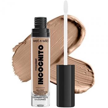 Corrector Líquido MegaLast Incognito de Wet n Wild - Cobertura Completa, Acabado Mate, Fórmula Hidratante con Manteca de Karité, Color Light Honey