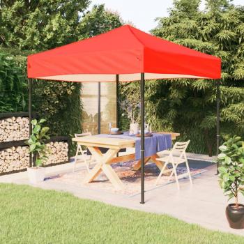 Carpa para fiestas plegable roja 3x3 m