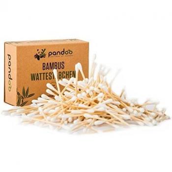 pandoo Bamboo Cotton Buds | Stable & Durable Cotton Swabs Made from Organically Grown Bamboo | Versatile & Eco-Friendly | Durable & Compostable Ear Sticks | Copes Well With Water | Pack of 800, 7.5 cm