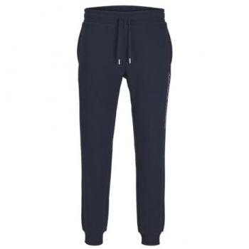 Jack & Jones - Pantalón jogger con cinturilla elástica de algodón, color azul marino, talla S para hombre