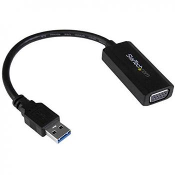 StarTech.com Adaptador Gráfico Conversor USB 3.0 a VGA con Controladores Incorporados - Cable Convertidor - 1920x1200, Negro