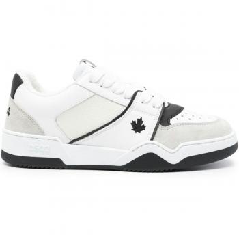 Dsquared2 Women's Spiker Leather Sneakers in Black | Size 38 | SNW031501607269M072