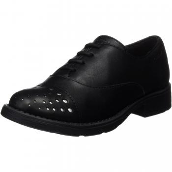 Geox JR Sofia I, Zapatos de Cordones Oxford Niñas, Negro
